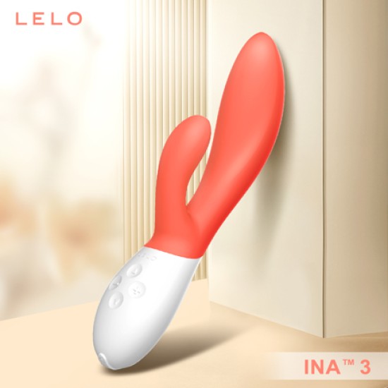 LELO INA 3 多功能雙震動按摩棒 珊瑚紅