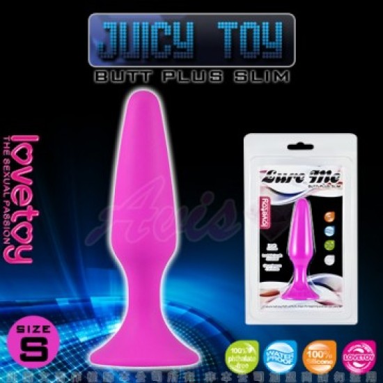 JUICY TOY-badboy(輕量級)柔細材質吸盤式後庭拉棒(S)-桃紅