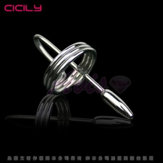 虐戀精品CICILY 馬眼浪人 金屬環 阻尿器