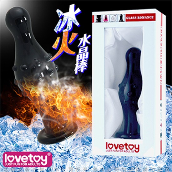 LOVE TOYS 柔情之水 肛塞 玻璃水晶後庭冰火棒