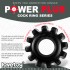 POWER PLUS 延時加強鎖精環 齒輪型 黑