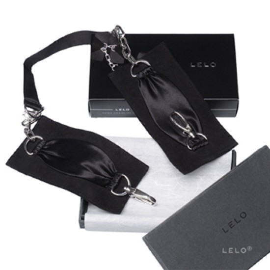 瑞典 LELO 絲綢系列 SUTRA CHAINLINK CUFFS 絲綢手銬 (黑)